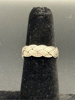Braided Twist 925 Sterling Silver Band Ring - Women's Jewelry
